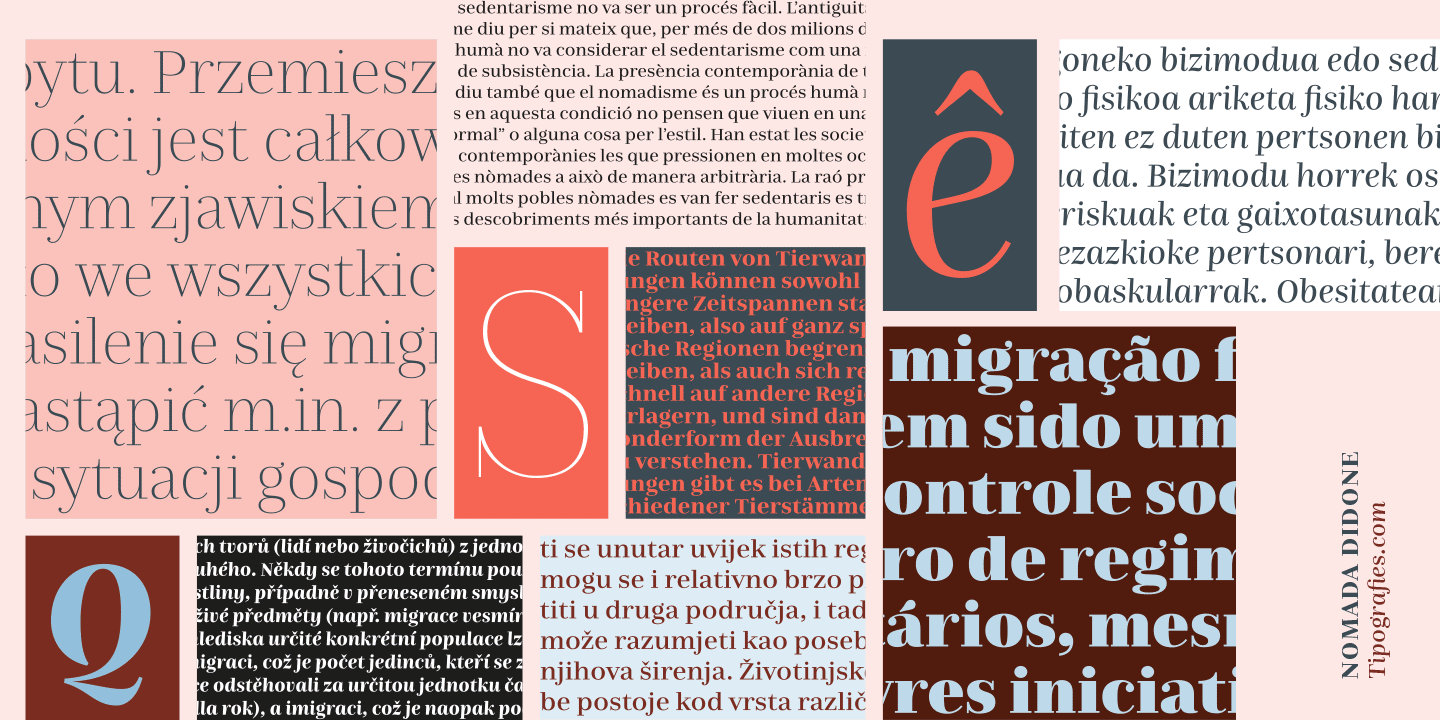 Nomada Didone Medium Italic Font preview